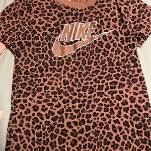 small cheetah print nike t shirt